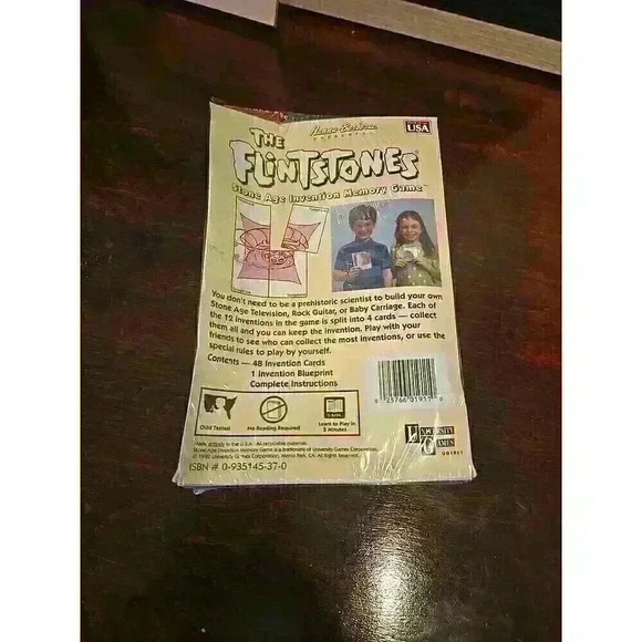 The Flintstones Stone age invention Memory Game 1992 Family Kid Game VINTAGE EUC - Picture 2 of 3